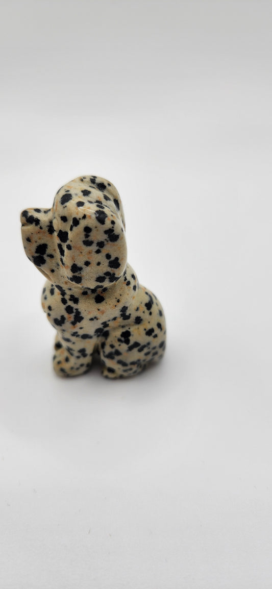 Dalmatian Jasper Dog Figurine