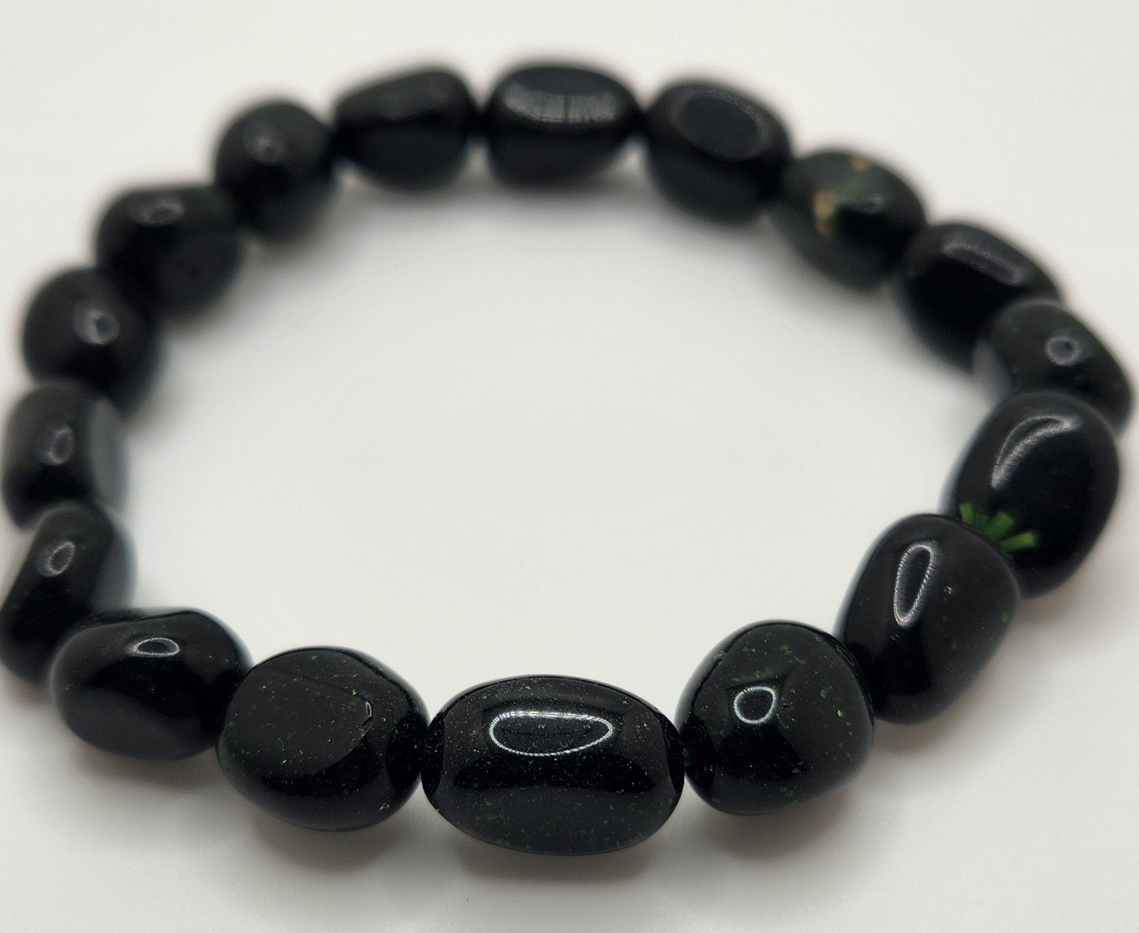 Black Goldstone Tumbled Bracelet – Cosmic Energy & Confidence