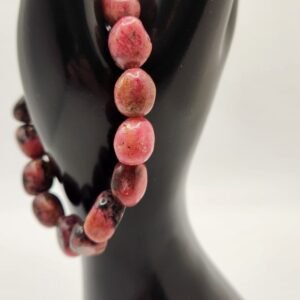Rhodonite Tumbled Bead Bracelet