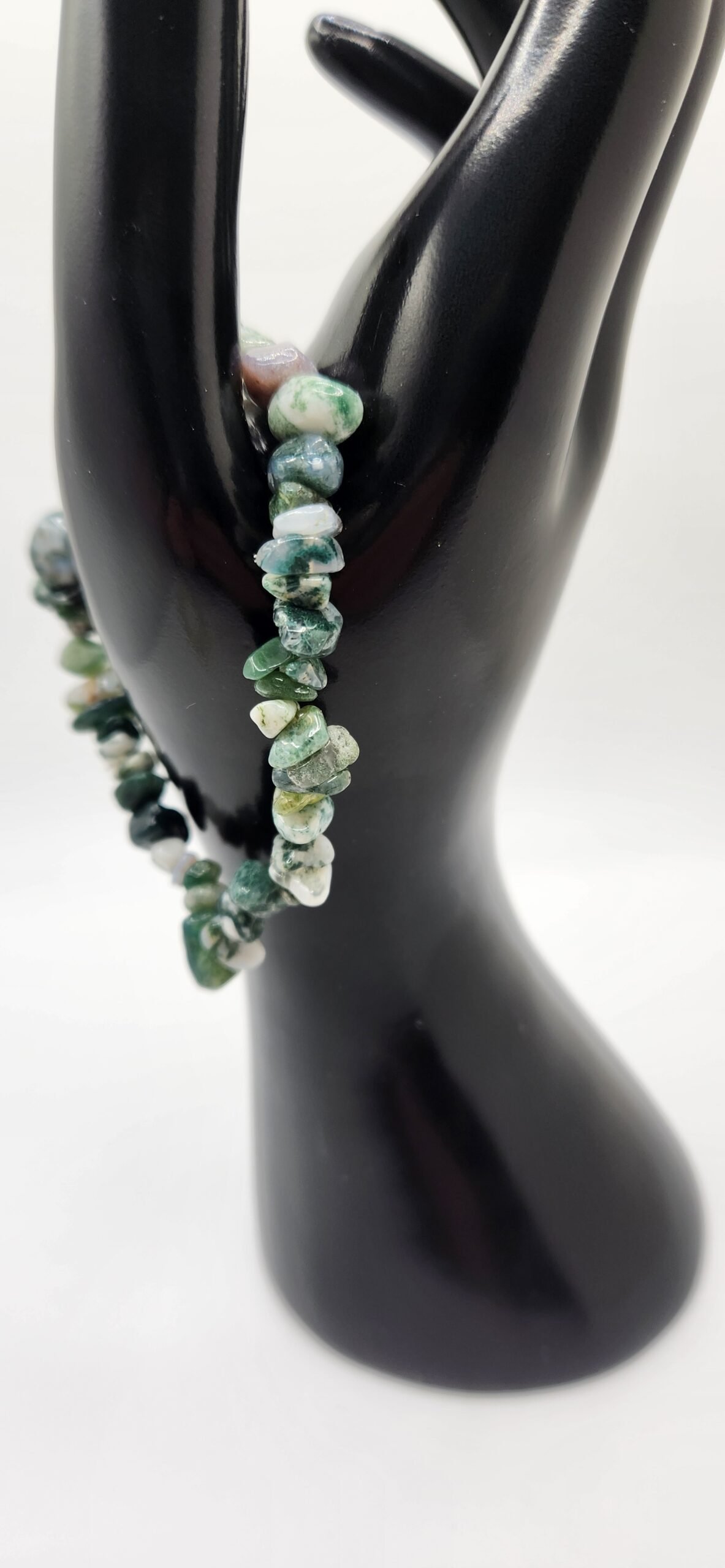 Moss Agate Chip Bracelet