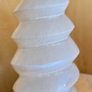 Selenite Spiral Lamp 3X10"